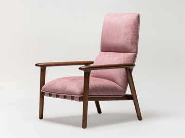 URIAH - Fabric easy chair with armrests high-back by Papell Design - view 3